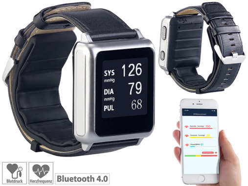 newgen medicals Med. E-Ink Blutdruck-Armbanduhr BPW-100