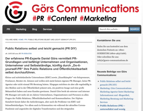 Public Relations selbst und leicht gemacht (PR DIY)