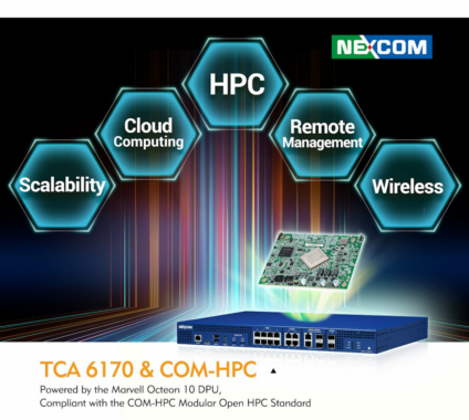 NEXCOM bringt TCA 6710 1U Rackmount mit Arm-basiertem COM-HPC-Modul auf den Markt