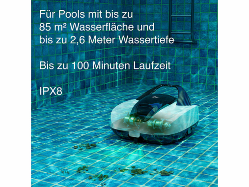 AGT Kabelloser Akku-Poolreiniger-Roboter PRR-85