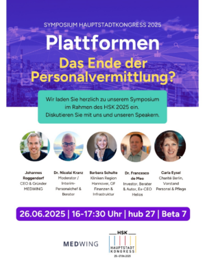 Plattformen, KI und Personalvermittlung: MEDWING initiiert Branchendebatte beim Hauptstadtkongress 2025