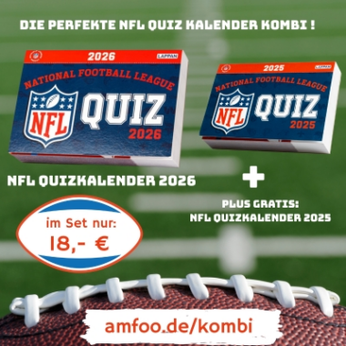 Brandneu: Der offizielle NFL Quizkalender 2026