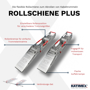 RollschienePlus: schwere Kabeltrommeln einfach abrollen